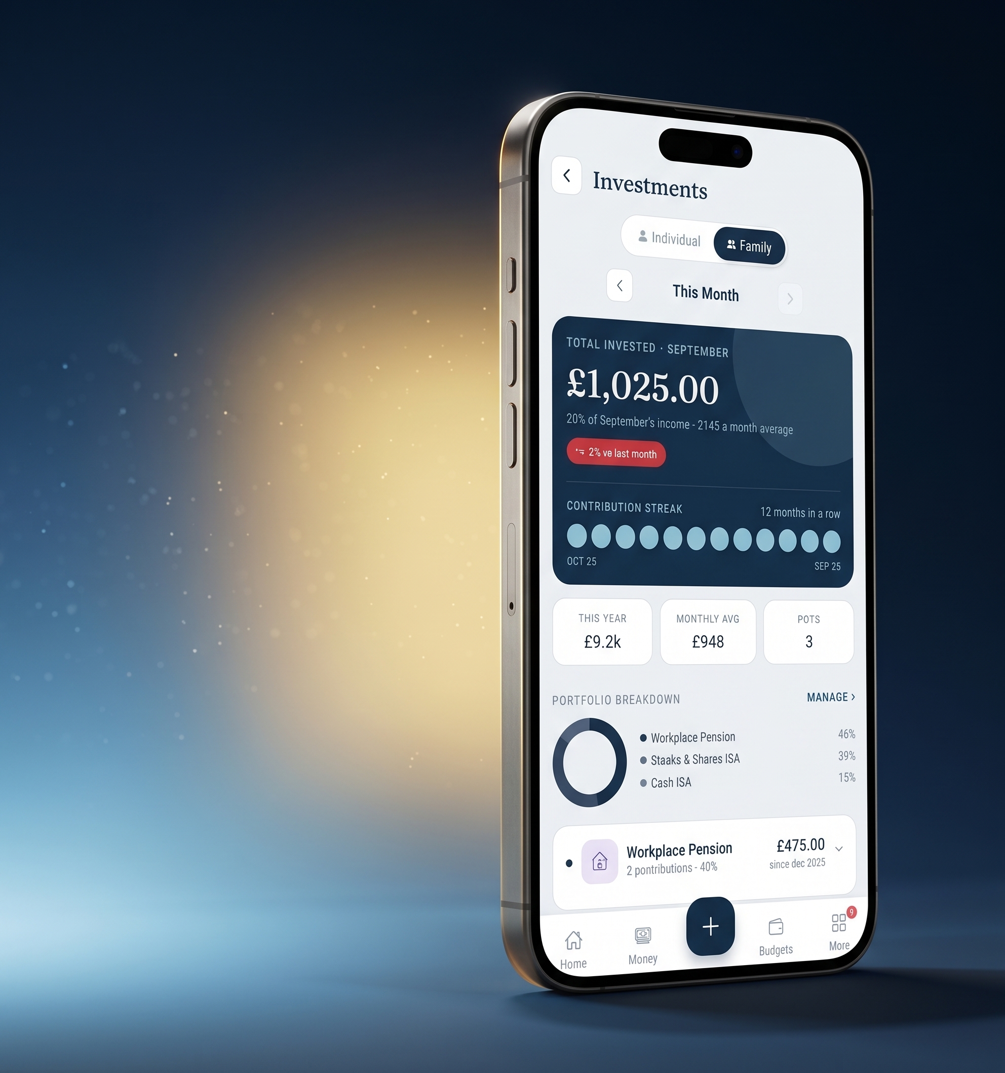 Illustrative Lekkafy investment dashboard presented on a phone